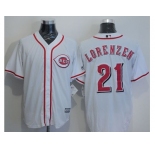 Cincinnati Reds #21 Michael Lorenzen White New Cool Base Stitched Baseball Jersey