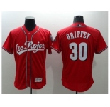Cincinnati Reds #30 Ken Griffey Red Flexbase Authentic Collection Los Rojos Stitched Baseball Jersey