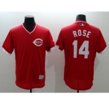 Men Cincinnati Reds #14 Pete Rose Majestic Red Flexbase Authentic Collection Player Jersey