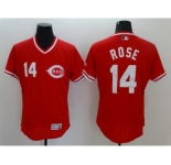 Men Cincinnati Reds #14 Pete Rose Majestic Red Flexbase Authentic Cooperstown Player Jersey