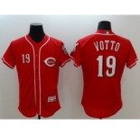 Men Cincinnati Reds #19 Joey Votto Majestic red Flexbase Authentic Collection Player Jersey