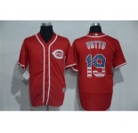 Men Cincinnati Reds #19 Joey Votto Red USA Flag Fashion MLB Jersey