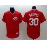 Men Cincinnati Reds #30 Ken Griffey Jr Majestic red Flexbase Authentic Cooperstown Player Jersey