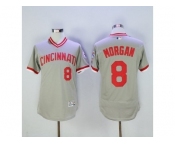 Men Cincinnati Reds #8 joe morgan Majestic Grey Flexbase Authentic Cooperstown Player Jersey