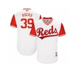 Men's 2017 Little League World Series Reds Devin Mesoraco #39 Rocko White Jersey