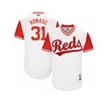 Men's 2017 Little League World Series Reds Drew Storen #31 Homage White Jersey