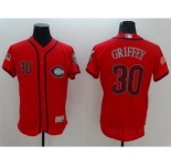 Men's Cincinnati Reds #30 Ken Griffey Majestic Scarlet Fashion Stars & Stripes Flex Base Player Jersey