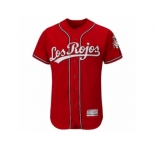 Men's Cincinnati Reds Los Rojos Majestic Blank Red Flexbase Authentic Collection Team Jersey