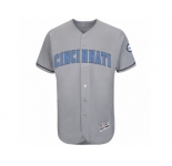 Men's Cincinnati Reds Majestic Blank Gray Fashion 2016 Father's Day Flex Base Team Jersey