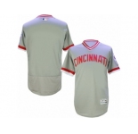 Men's Cincinnati Reds Majestic Blank Gray Throwback Flexbase Authentic Collection Team Jersey