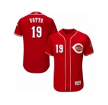 Men's Majestic Cincinnati Reds #19 Joey Votto Red Flexbase Authentic Collection MLB Jersey