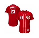 Men's Majestic Cincinnati Reds #23 Adam Duvall Red Flexbase Authentic Collection MLB Jersey