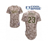 Men's Majestic Cincinnati Reds #23 Adam Duvall Replica Camo Alternate Cool Base MLB Jersey