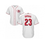 Men's Majestic Cincinnati Reds #23 Adam Duvall Replica White Home Cool Base MLB Jersey