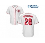 Men's Majestic Cincinnati Reds #28 Anthony DeSclafani Replica White Home Cool Base MLB Jersey