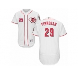 Men's Majestic Cincinnati Reds #29 Brandon Finnegan White Flexbase Authentic Collection MLB Jersey