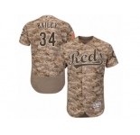 Men's Majestic Cincinnati Reds #34 Homer Bailey Camo Flexbase Authentic Collection MLB Jersey