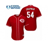 Men's Majestic Cincinnati Reds #54 Aroldis Chapman Replica Red Alternate Cool Base MLB Jersey