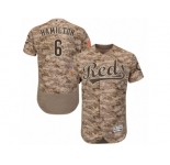 Men's Majestic Cincinnati Reds #6 Billy Hamilton Camo Flexbase Authentic Collection MLB Jersey