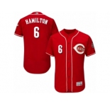 Men's Majestic Cincinnati Reds #6 Billy Hamilton Red Flexbase Authentic Collection MLB Jersey