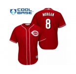 Men's Majestic Cincinnati Reds #8 Joe Morgan Authentic Red Alternate Cool Base MLB Jersey