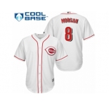Men's Majestic Cincinnati Reds #8 Joe Morgan Authentic White Home Cool Base MLB Jersey