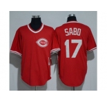 Mitchell And Ness 1990 Cincinnati Reds #17 Chris Sabo Red Throwback Stitched MLB Jersey