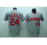 mlb cincinnati reds #24 perez m&n grey