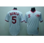 mlb cincinnati reds #5 bench m&n white