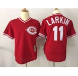 mlb jerseys cincinnati reds #11 larkin red[m&n]