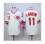 mlb jerseys cincinnati reds #11 larkin white[m&n]