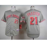 mlb jerseys cincinnati reds #21 frazier grey