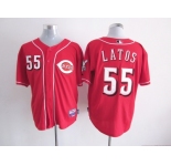 mlb jerseys cincinnati reds #55 latos red[new]
