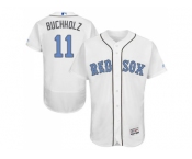 Boston Red Sox #11 Clay Buchholz White Flexbase Authentic Collection 2016 Father's Day Stitched Baseball Jersey