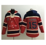 Boston Red Sox #15 Dustin Pedroia Red Sawyer Hooded Sweatshirt MLB Hoodie