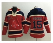 Boston Red Sox #15 Dustin Pedroia Red Sawyer Hooded Sweatshirt MLB Hoodie