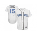 Boston Red Sox #15 Dustin Pedroia White Flexbase Authentic Collection 2016 Father's Day Stitched Baseball Jersey