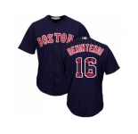 Boston Red Sox #16 Andrew Benintendi Navy Blue Team Logo Fashion Stitched MLB Jersey