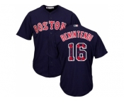 Boston Red Sox #16 Andrew Benintendi Navy Blue Team Logo Fashion Stitched MLB Jersey
