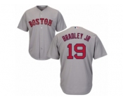 Boston Red Sox #19 Jackie Bradley Jr Replica Grey Road Cool Base MLB Jersey
