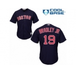 Boston Red Sox #19 Jackie Bradley Jr Replica Navy Blue Alternate Road Cool Base MLB Jersey