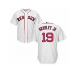 Boston Red Sox #19 Jackie Bradley Jr Replica White Home Cool Base MLB Jersey