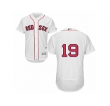 Boston Red Sox #19 Jackie Bradley Jr White Flexbase Authentic Collection MLB Jersey
