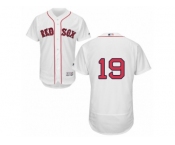 Boston Red Sox #19 Jackie Bradley Jr White Flexbase Authentic Collection MLB Jersey