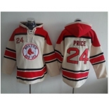 Boston Red Sox #24 David Price Cream Sawyer Hooded Sweatshirt MLB Hoodie