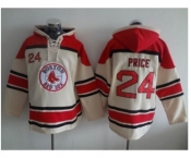 Boston Red Sox #24 David Price Cream Sawyer Hooded Sweatshirt MLB Hoodie