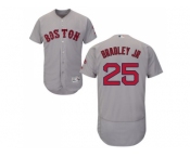 Boston Red Sox #25 Jackie Bradley Jr Grey Flexbase Authentic Collection Stitched MLB Jersey