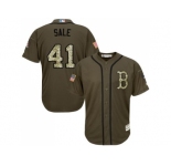 Boston Red Sox #41 Chris Sale Green Salute to Service Stitched MLB Jersey