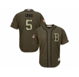 Boston Red Sox #5 Allen Craig Green Salute to Service Stitched Grey Jersey