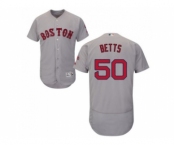 Boston Red Sox #50 Mookie Betts Grey Flexbase Authentic Collection Stitched Baseball Jersey